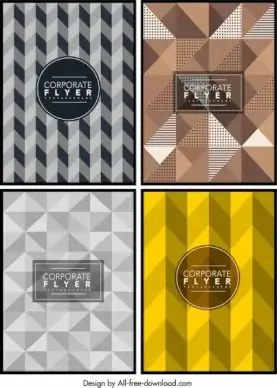 flyer cover templates abstract geometric polygonal decor