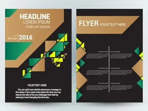 flyer template design with contrast colored background