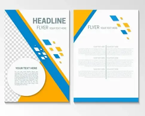 flyer template with modern style design