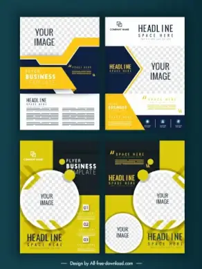 flyer templates abstract modern design checkered decor