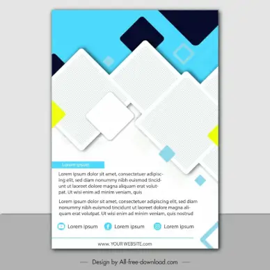 flyers business template elegant modern squared shapes decor