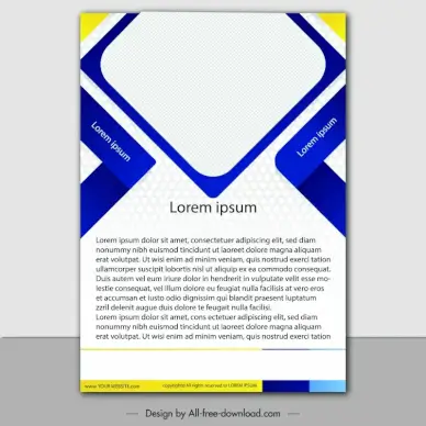 flyers cover template elegant bright modern symmetric decor
