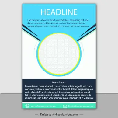 flyers cover template elegant modern symmetric decor