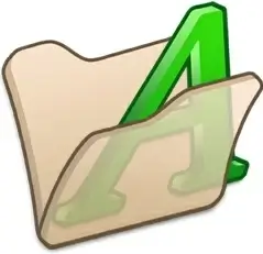 Folder beige font1
