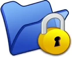 Folder blue locked