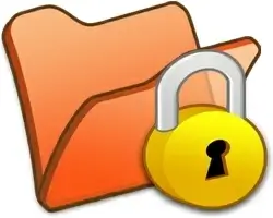 Folder orange locked