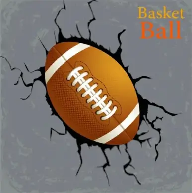 football advertisement ball cleft icons power style