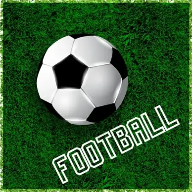 football on green grass design element
