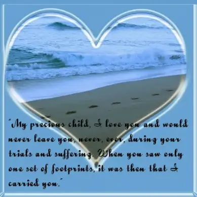 footprints in the sand