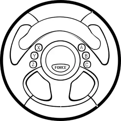 Force Feedback Wheel clip art
