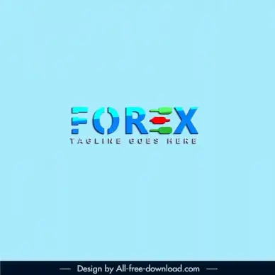 forex logo flat capital letters candlelight elements decor