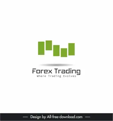forex logo geometric column chart design