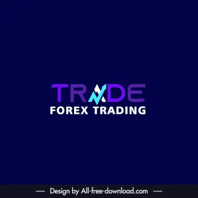 forex logo template modern flat contrast texts arrows decor