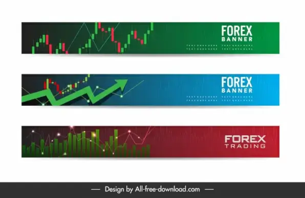 forex trading banner business charts sketch