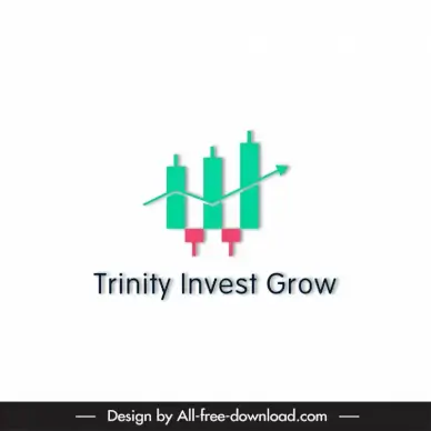 forex trading logotype candle chart arrow sketch