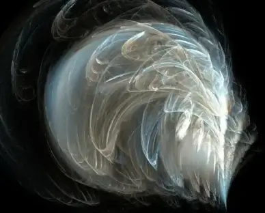 fractal feathery blue