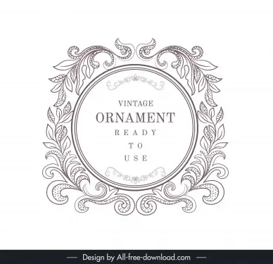 frame design elements elegant symmetric classic