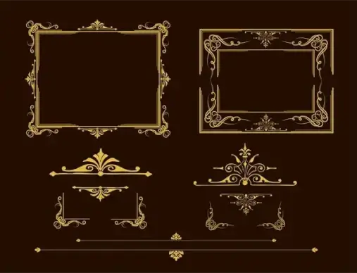 frames design collection various vintage decoration style