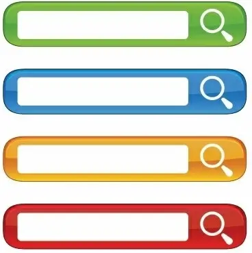 Free Colorful Website Search Boxes Vector