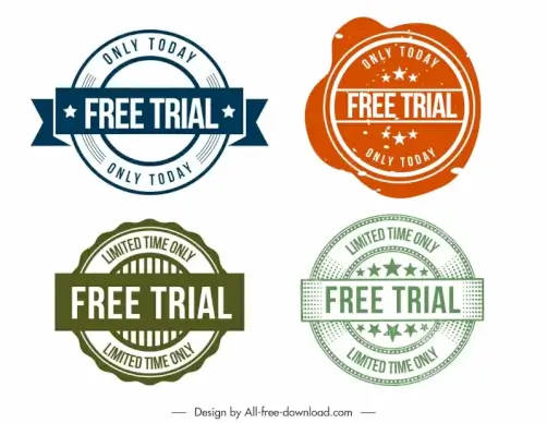 free delivery stamp templates collection symmetric elegance