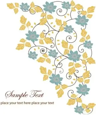 Free Floral Swirl Greeting Card Vector