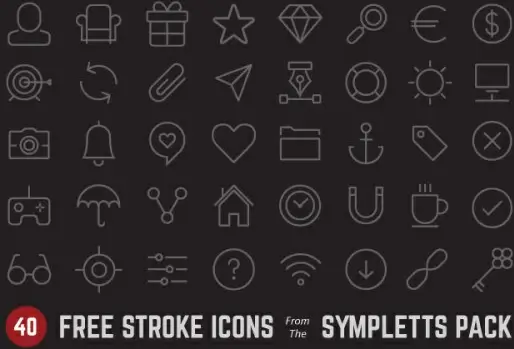 free kind black line icons vector