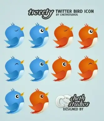 Free Twitter Bird Icon pack icons pack