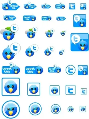 Free Twitter Icons icons pack