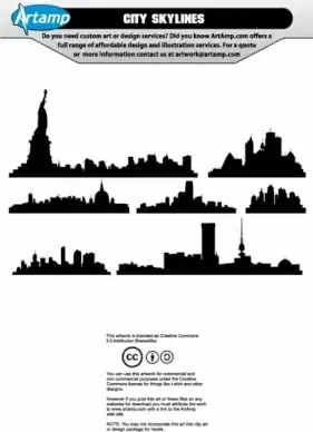 Free Vector City Skylines