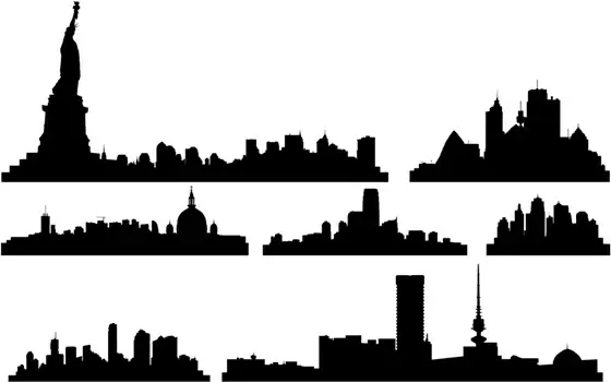 Free Vector City Skylines