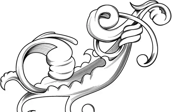 Free vector engraved flower