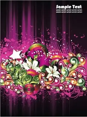 Free vector floral grungy illustration