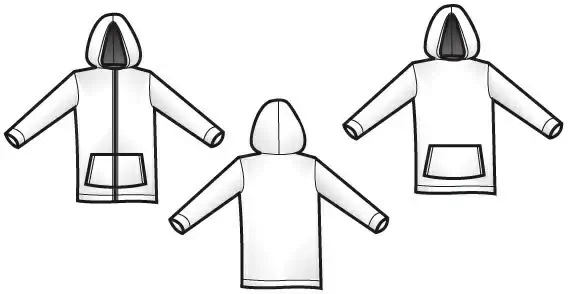Free vector hoodie templates
