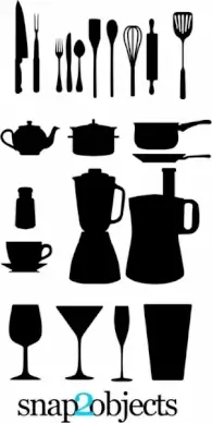 Free Vector Kitchen Appliances Silhouettes