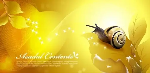 Free Vector Yellow Leaf snail
