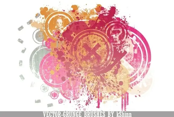 Free Vector-Grunge Brush Pack 