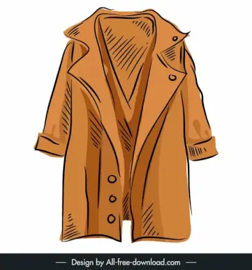 french style womens mangto shirt template flat classical handdrawn outline 