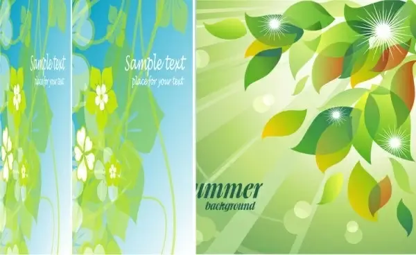 fresh summer flowers vector background 4 mirage