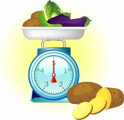 fresh vegetables advertising balance potato cucumber icons
