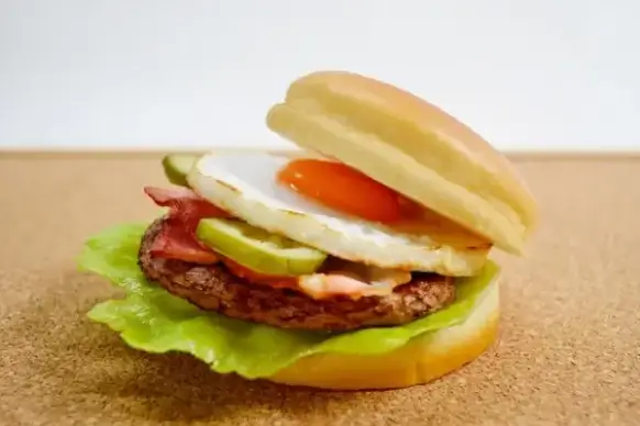 fried egg hamburger