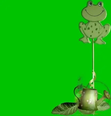frog with pot