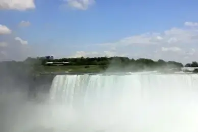 front view of the falls in niagara falls ontario canada
