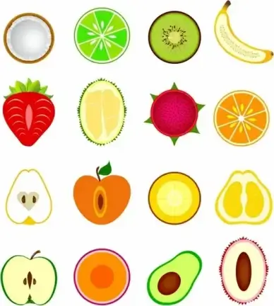 Fruit cut in half 