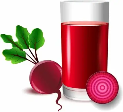 fruit juice advertisement red beet glass decoration
