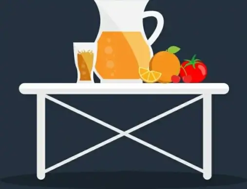 fruit juice theme flat colored design