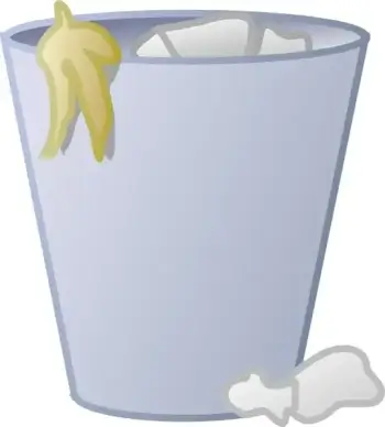 Full Trash Can clip art