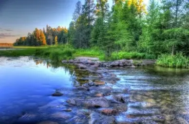 full view of the source at lake itasca state park minnesota