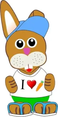 Funny bunny with summer fashion wear