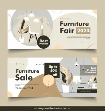 furniture advertising poster template classical elegance