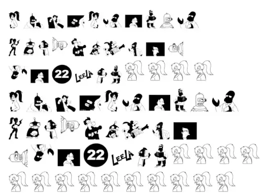 Futurama Alien Alphabet Two